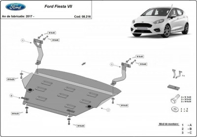 Scut motor metalic Ford Fiesta 2017-prezent foto