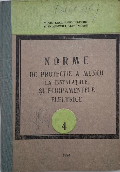 Norme de protectie a muncii la instalatiile si echipamentele electrice