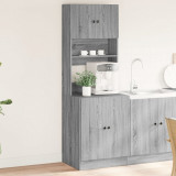 vidaXL Dulap de bucătărie, gri sonoma, 60x50x180 cm lemn prelucrat