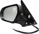 Oglinda usa exterioara Subaru Legacy, 09.2009, montare stanga, reglaj electric; carcasa neagra; cu incalzire; sticla plana; sticla crom; 6 gauri / 6