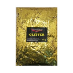 Sclipici Decorativ Auriu Intens 2mm 1 Kg