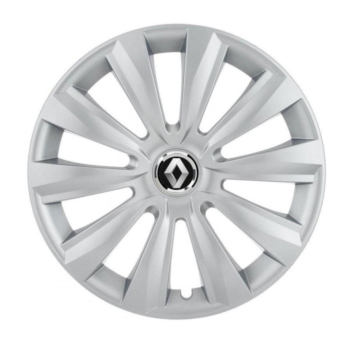 Set 4 Capace Roti, potrivite jantelor de R14, pentru Renault, model delta cromat