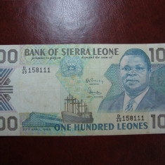SIERRA LEONE 100 LEONES 1989