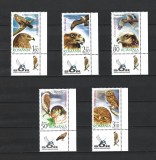 ROMANIA 2007 - PASARI DE PRADA, SERIE CU TABSURI, MNH - LP 1760b, Nestampilat