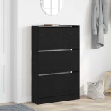 Cumpara ieftin Dulap pentru &Icirc;ncălțăminte Stejar negru 80 x 21 x 125.5 cm
