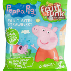 Gustare din fructe cu capsuni Peppa Pig, 100g, Fruit Funk