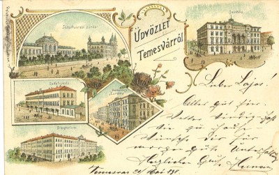 Timisoara litografie 1898 foto