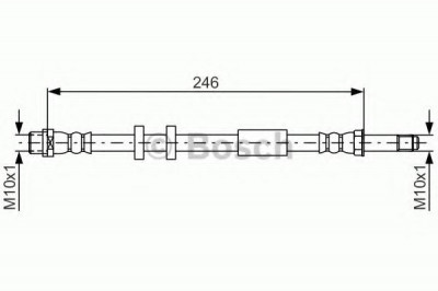 Conducta / cablu frana AUDI A8 (4H) (2009 - 2016) BOSCH 1 987 481 714 foto