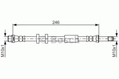 Conducta / cablu frana AUDI A8 (4H) (2009 - 2016) BOSCH 1 987 481 714 foto