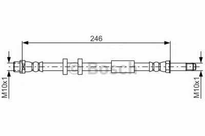 Conducta / cablu frana AUDI A8 (4H) (2009 - 2016) BOSCH 1 987 481 714 foto