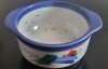 Castron Portelan Cuptor Rosler Tertan Germany, Diametru 13cm, Glazurat, Pictura Abstracta, Nou
