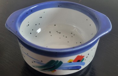 Vas pentru cuptor, castron portelan glazurat pt cuptor si pentru servit foto