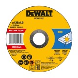Disc debitare inox / otel, DeWalt DT3507-QZ, 125 x 22.23 x 1 mm, set 10 bucati