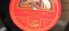 placa pt. gramofon patefon - HIS MASTER&quot;S VOICE CARNAVAL OP 9 SCHUMMAN