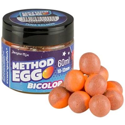 Pop Up BENZAR MIX Method Egg Bicolor, Ton Somon, 10-12mm, 60ml foto
