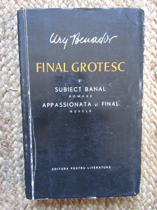 FINAL GROTESC, SUBIECT BANAL. APPASSIONATA, FINAL - URY BENADOR