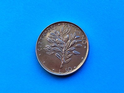 50 Lire 1974 Vatican-UNC-RAR foto