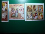 AJMAN SERIE SI BLOS PICTURA DEGAS MNH, Nestampilat