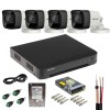 Sistem supraveghere analog Hikvision, 4 camere 8MP, lentila 2.8mm, IR 30m, DVR 4 canale, 8MP, AcuSense, Hard disk 500GB, Accesorii incluse SafetyGuard