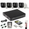 Sistem supraveghere analog Hikvision, 4 camere 8MP, lentila 2.8mm, IR 30m, DVR 4 canale, 8MP, AcuSense, Hard disk 500GB, Accesorii incluse SafetyGuard