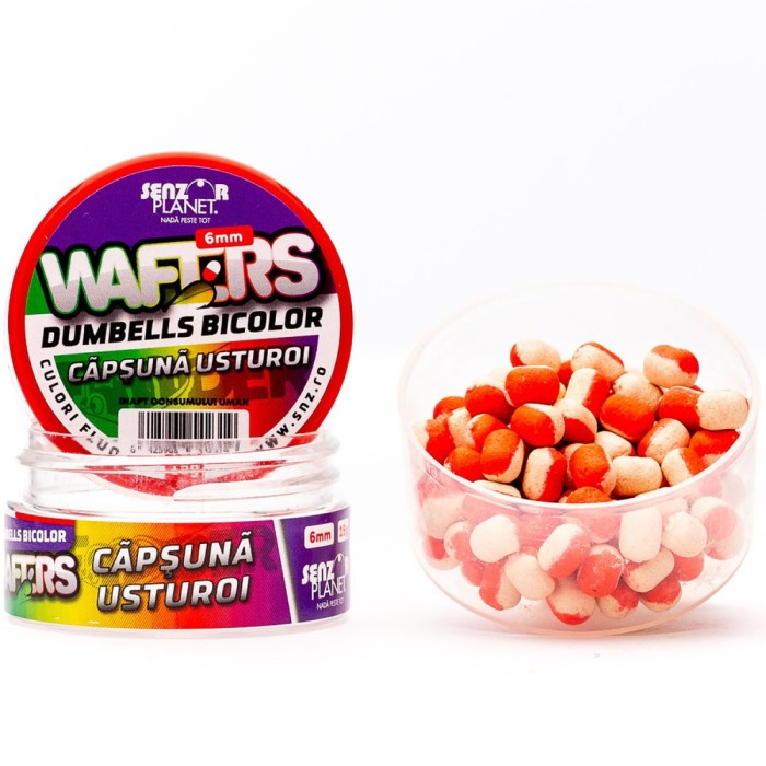 Wafters Senzor Planet Dumbells Bicolor, Capsuna &amp; Usturoi, 6mm, 15g