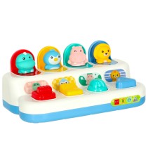 Joc distractiv educational, pentru bebelusi, cu figurine si animalute, De-a v-ati ascunselea