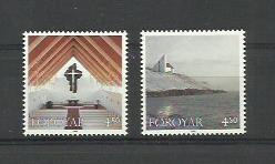 Foroyar Feroe Danemarca MNH 1998 - biserica religie peisaje foto