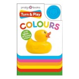 Carti pentru copii Baby Turn and Play Colours, Roger Priddy, Carte in limba engleza, tip board book, ilustratii colorate