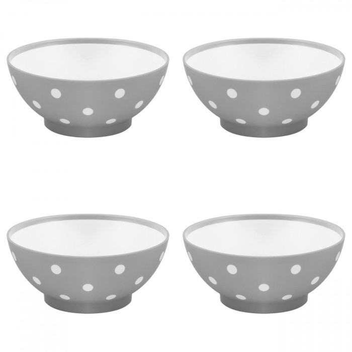 Set boluri, 4 piese, 1.5 L, Plastic, Gri