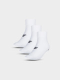 Șosete casual peste gleznă (3-pack) pentru bărbați - albe, 4F Sportswear