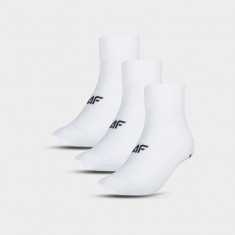 Șosete casual peste gleznă (3-pack) pentru bărbați - albe