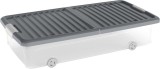 Box s vekom KIS W Box Underbed L, 35 lit., priesvitn&yacute;, 39x79x17 cm, s kolieskami