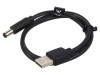 Cablu USB A la DC 5,5/2,5 Negru 0,5m PVC, Vention