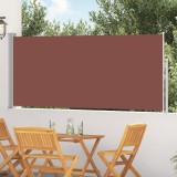Copertina Laterala Retractabila vidaXL, Maro, 120x300 cm, Protectie UV, Vant, Apa, Gradina, Balcon