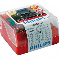 Set Becuri Rezerva Camion Philips H4 24V + Becuri Semnalizare + Sigurante MiniiKit MasterDuty 55554SKMDKM