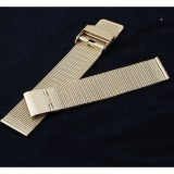 Brățară Ceas Oțel Inoxidabil Aurie Milaneză &ndash; 18mm / 20mm &ndash; &Icirc;nchidere Clema