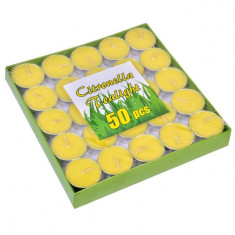 Lumanare citronella anti tantari tip pastila,3.5x1.5 cm-set 50 bucati