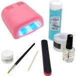 Set Basic gel UV - sistem monofazic cu lampă roz 36W, INGINAILS