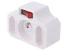 Conector Alimentare AC Spliter 2P 230V Alb
