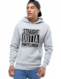 Cumpara ieftin Hanorac Barbati Gri - Straight Outta Pantelimon - XL, THEICONIC