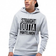 Hanorac Barbati Gri - Straight Outta Pantelimon - M