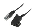 Cablu Telefon RJ45 Mufă F TAE 30m Negru Goobay 60661