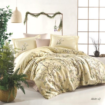 Lenjerie de pat satin clasy king size (alvin v2) foto