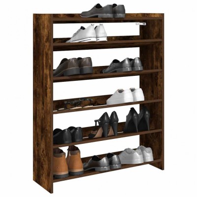vidaXL Pantofar, stejar fumuriu, 80x25x100 cm, lemn prelucrat 859900 foto