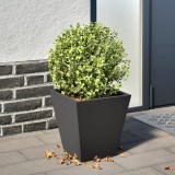 Jardiniera Grădină vidaXL Negru 30x30x30cm Oțel Ghiveci Exterior Interior Plante Flori