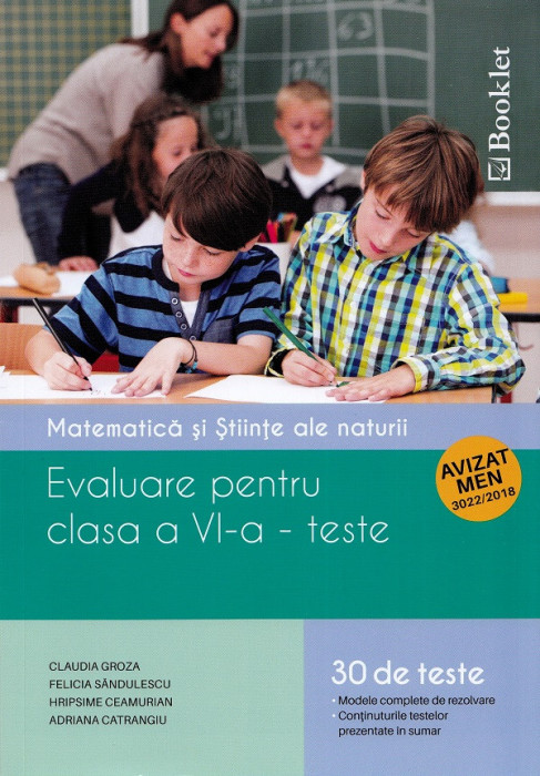 Claudia Groza-Matematica si stiinte ale naturii. Evaluare clasa a vi a 30 teste