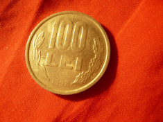 Moneda 100 lei 1992 Romania , cal. F.Buna foto