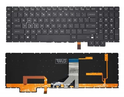 Tastatura laptop noua HP Omen 17-AN000 17-AN001CA 17-AN008CA 17-AN010CA 17-AN020CA BLACK (Backlit,Without FRAME)US foto