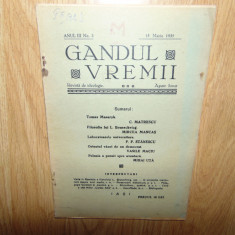 REVISTA GANDUL VREMII NR:3 MARTIE 1935