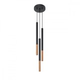 Lampă suspendată MOZAICA 3P negru/coper, Sollux Lighting